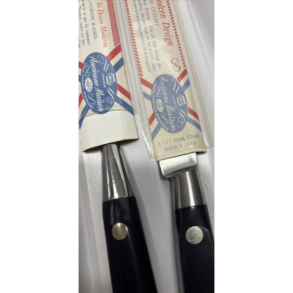 Vintage EKCO‎ ANCIENNE MAISON Hand Forged Knife Set Stainless G2730 & G2768